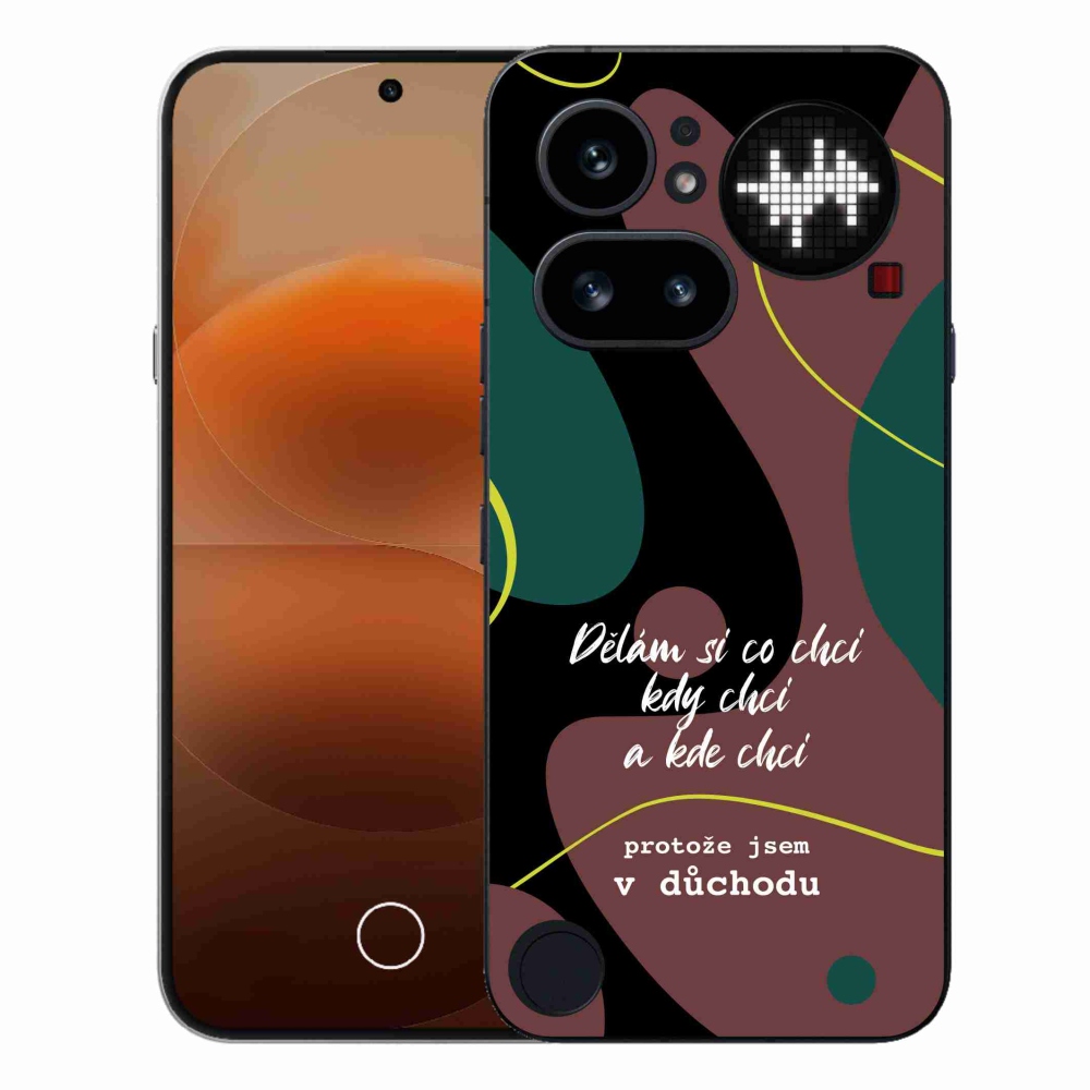 Gelový kryt mmCase na Nothing Phone (4a) - vtipný text 10 černé pozadí