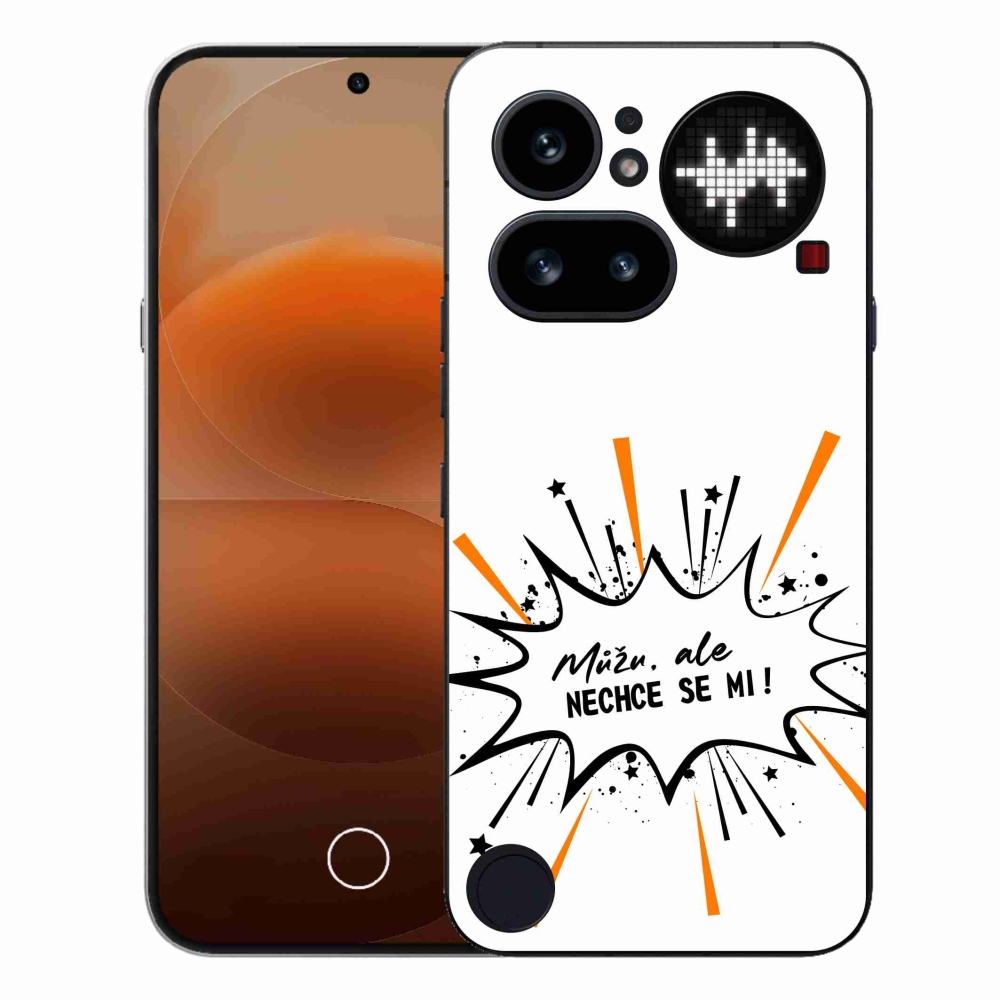Gelový kryt mmCase na Nothing Phone (4a) - vtipný text 11 bílé pozadí
