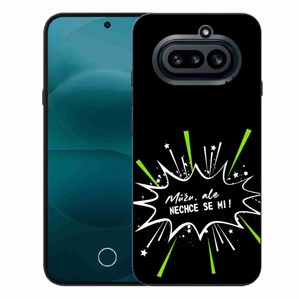 Gelový kryt mmCase na Nothing Phone (4a) - vtipný text 11 černé pozadí