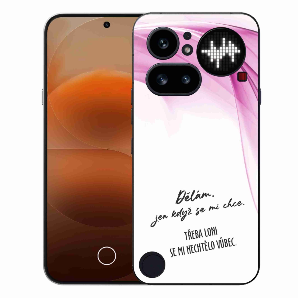 Gelový kryt mmCase na Nothing Phone (4a) - vtipný text 12 bílé pozadí