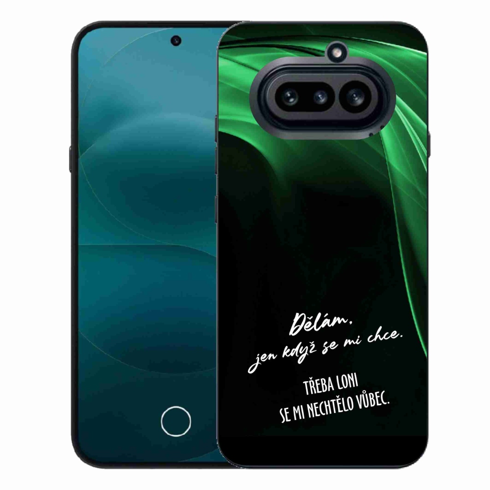 Gelový kryt mmCase na Nothing Phone (4a) - vtipný text 12 černé pozadí