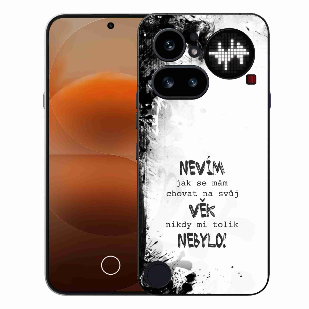 Gelový kryt mmCase na Nothing Phone (4a) - vtipný text 14 bílé pozadí