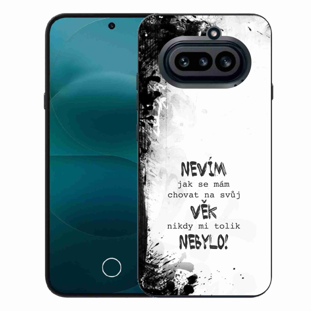 Gelový kryt mmCase na Nothing Phone (4a) - vtipný text 14 bílé pozadí