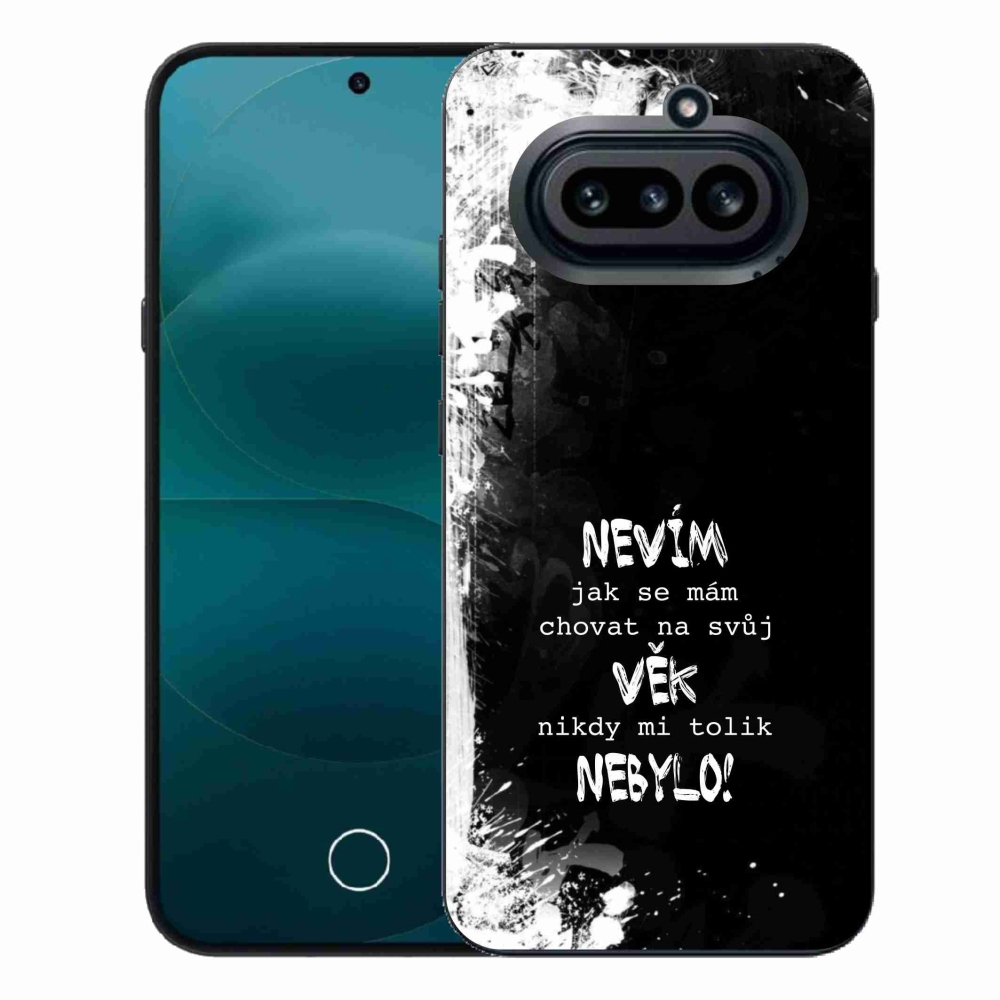 Gelový kryt mmCase na Nothing Phone (4a) - vtipný text 14 černé pozadí