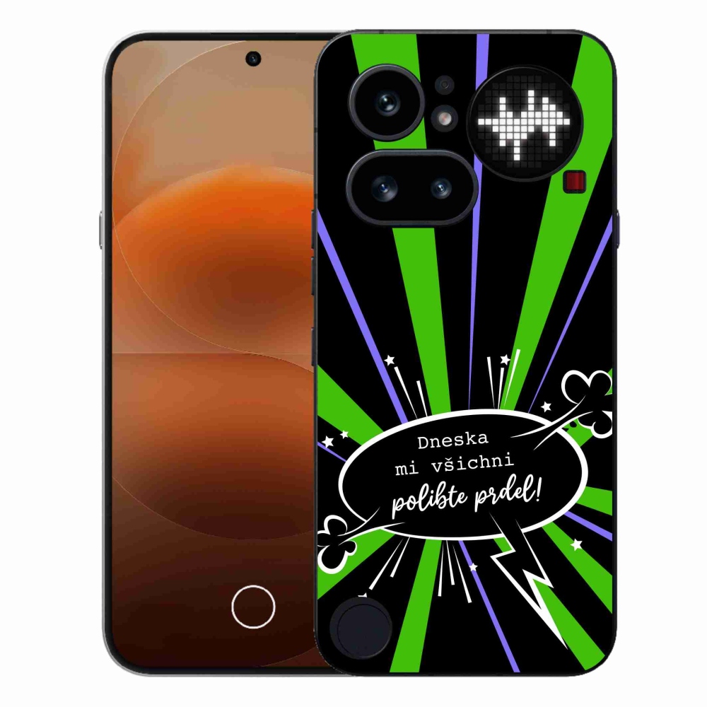 Gelový kryt mmCase na Nothing Phone (4a) - vtipný text 15 černé pozadí