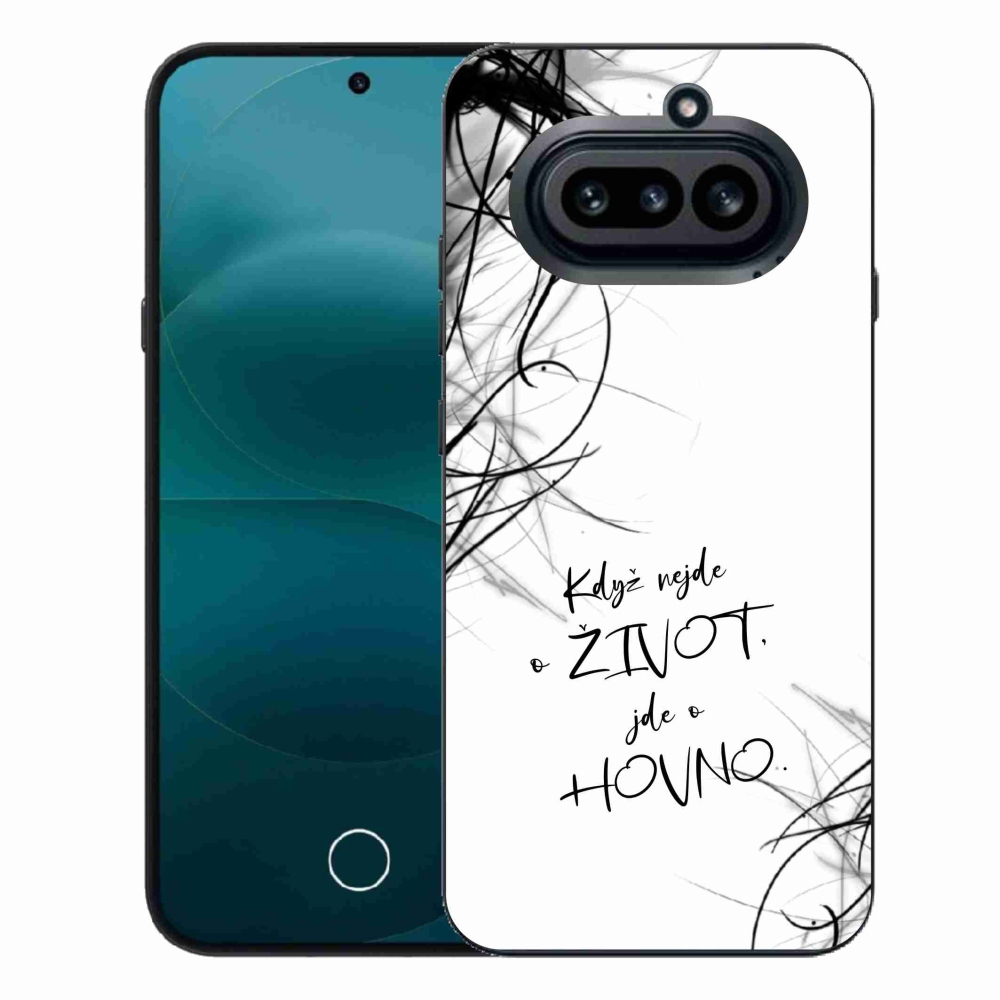 Gelový kryt mmCase na Nothing Phone (4a) - vtipný text 16 bílé pozadí