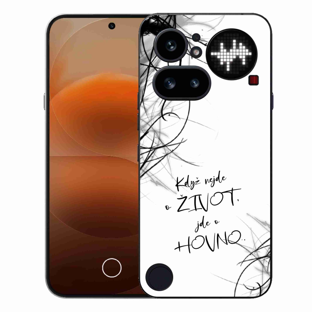 Gelový kryt mmCase na Nothing Phone (4a) - vtipný text 16 bílé pozadí