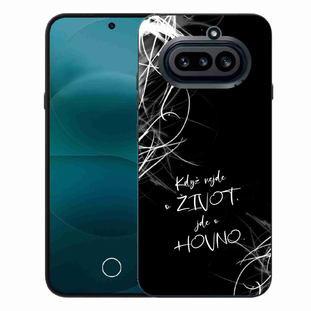 Gelový kryt mmCase na Nothing Phone (4a) - vtipný text 16 černé pozadí