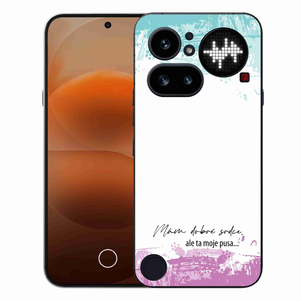 Gelový kryt mmCase na Nothing Phone (4a) - vtipný text 3 bílé pozadí