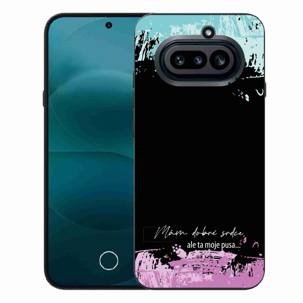 Gelový kryt mmCase na Nothing Phone (4a) - vtipný text 3 černé pozadí