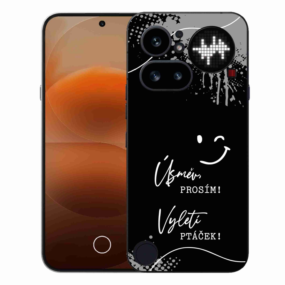 Gelový kryt mmCase na Nothing Phone (4a) - vtipný text 4 černé pozadí