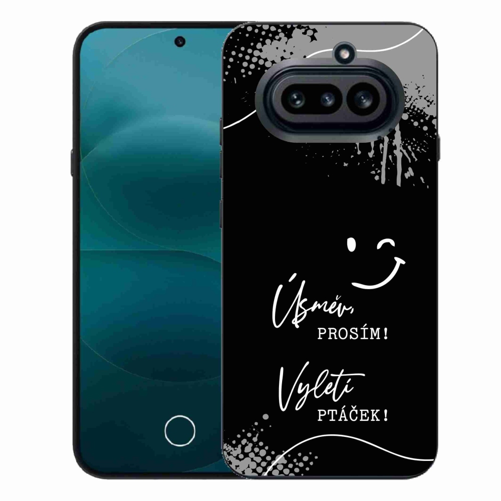 Gelový kryt mmCase na Nothing Phone (4a) - vtipný text 4 černé pozadí