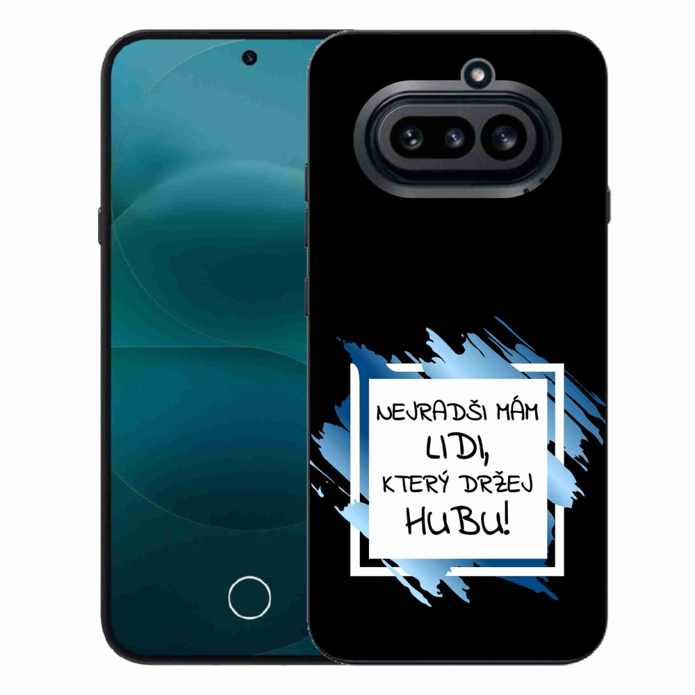 Gelový kryt mmCase na Nothing Phone (4a) - vtipný text 7 bíločerné pozadí