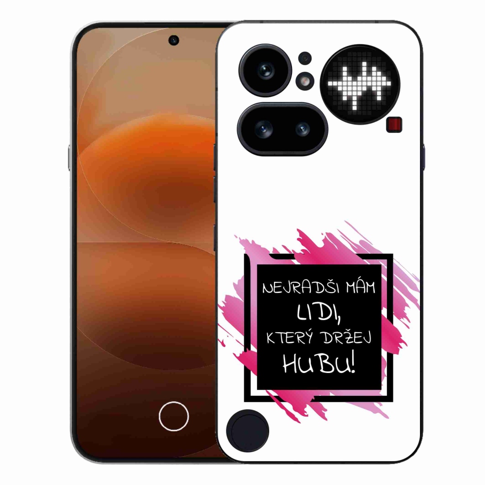 Gelový kryt mmCase na Nothing Phone (4a) - vtipný text 7 černobílé pozadí