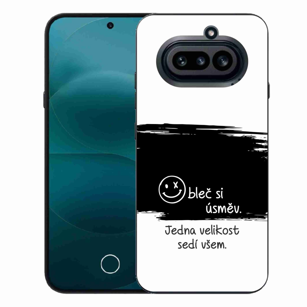 Gelový kryt mmCase na Nothing Phone (4a) - vtipný text 8 černobílé pozadí