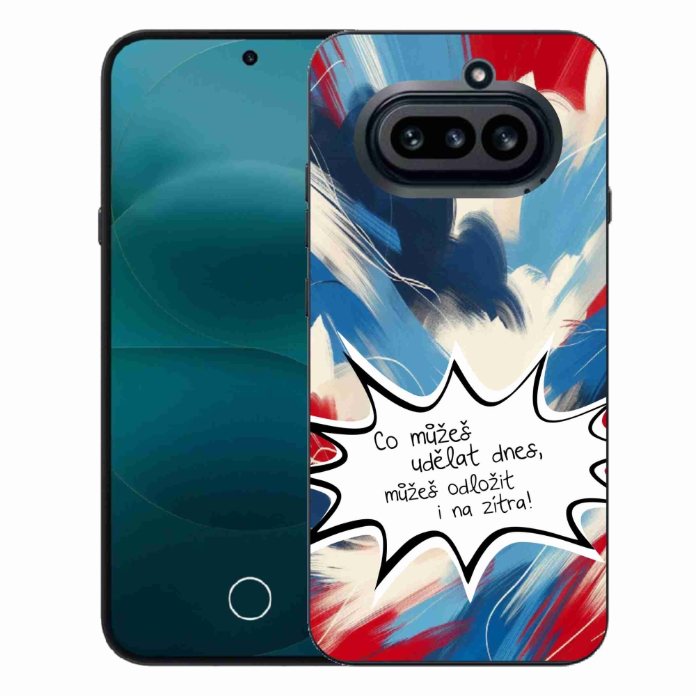 Gelový kryt mmCase na Nothing Phone (4a) - vtipný text 9 bílé pozadí
