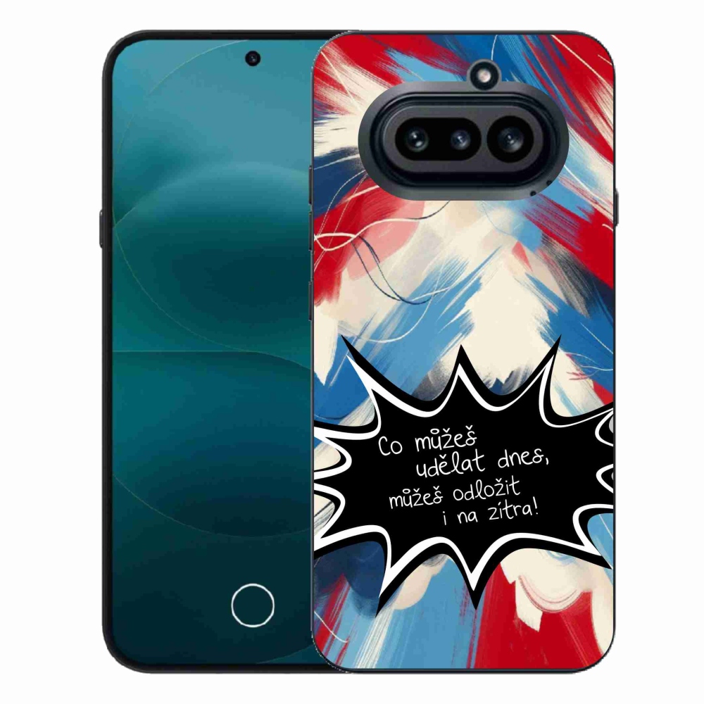 Gelový kryt mmCase na Nothing Phone (4a) - vtipný text 9 černé pozadí