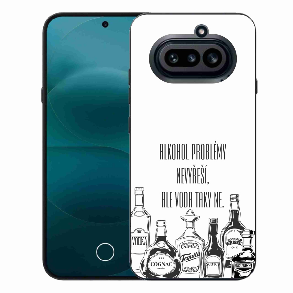 Gelový kryt mmCase na Nothing Phone (4a) - vtipný text bílé pozadí