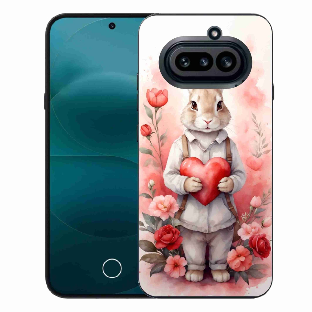 Gelový kryt mmCase na Nothing Phone (4a) - zajíc se srdíčkem