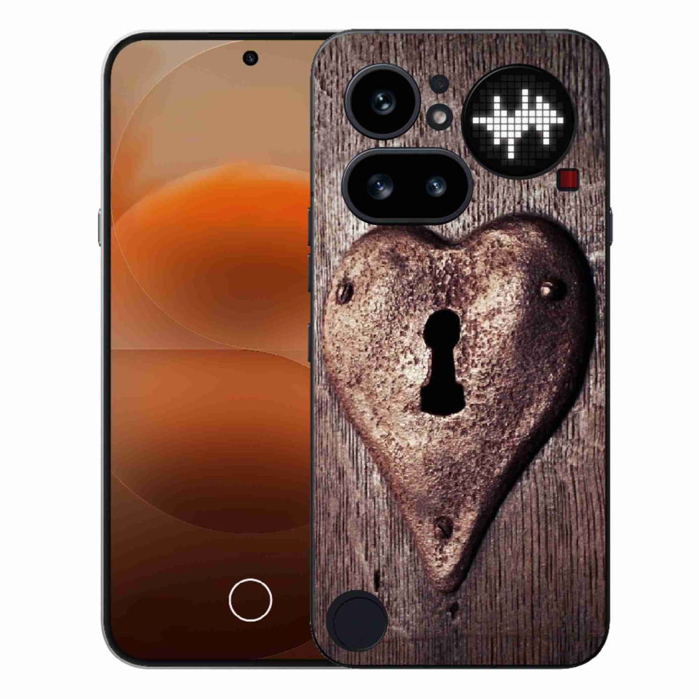 Gelový kryt mmCase na Nothing Phone (4a) - zámek ve tvaru srdce