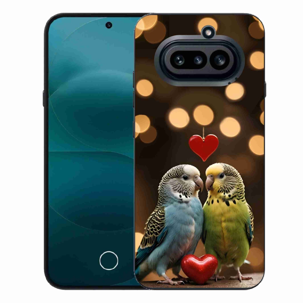 Gelový kryt mmCase na Nothing Phone (4a) - zamilovaní papoušci