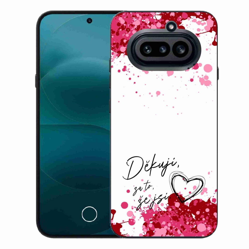Gelový kryt mmCase na Nothing Phone (4a) - zamilovaný text 2 bílé pozadí