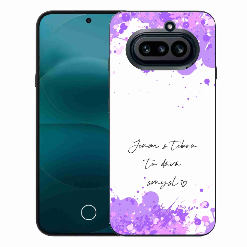 Gelový kryt mmCase na Nothing Phone (4a) - zamilovaný text bílé pozadí
