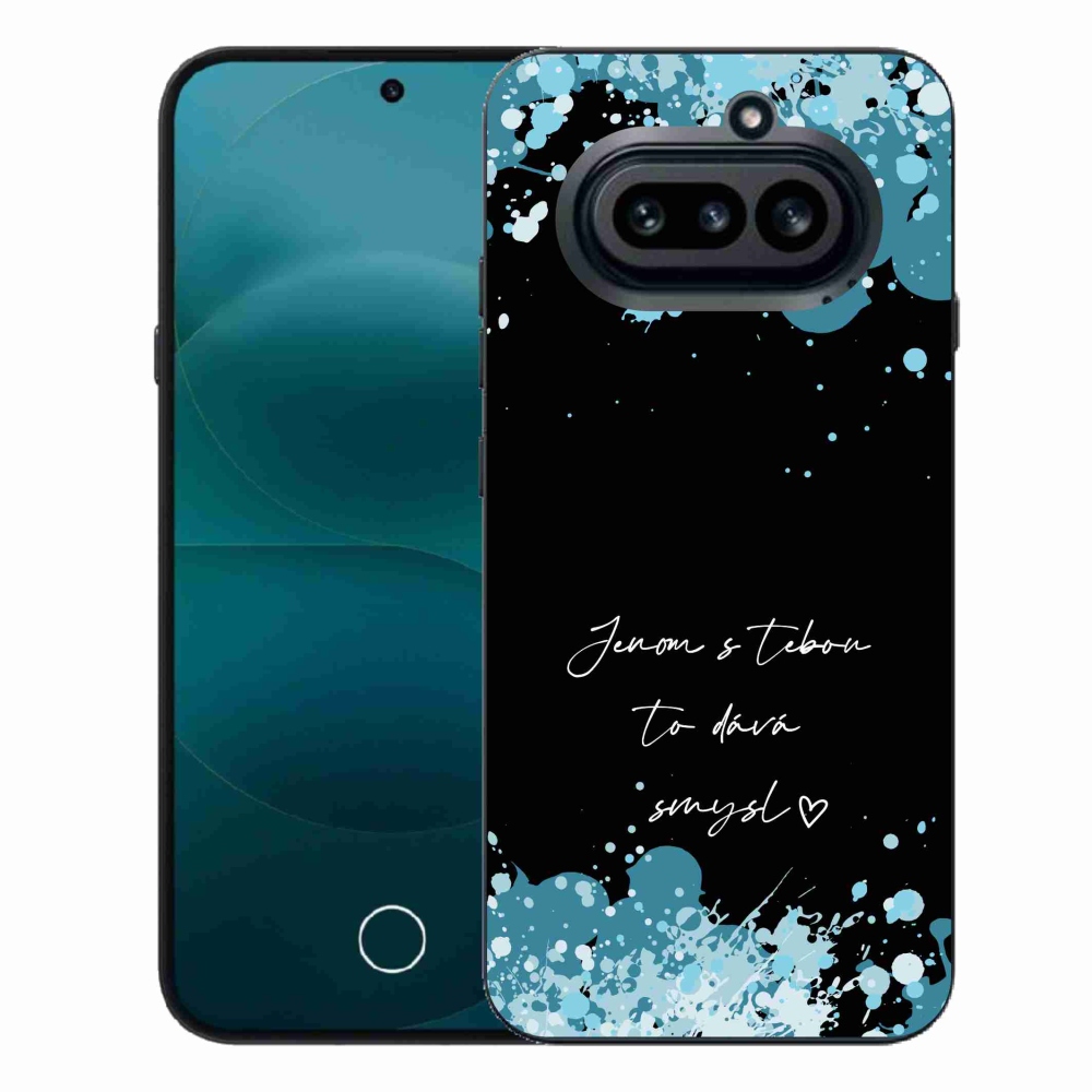 Gelový kryt mmCase na Nothing Phone (4a) - zamilovaný text černé pozadí
