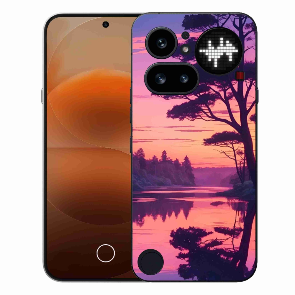 Gelový kryt mmCase na Nothing Phone (4a) - západ slunce nad jezerem