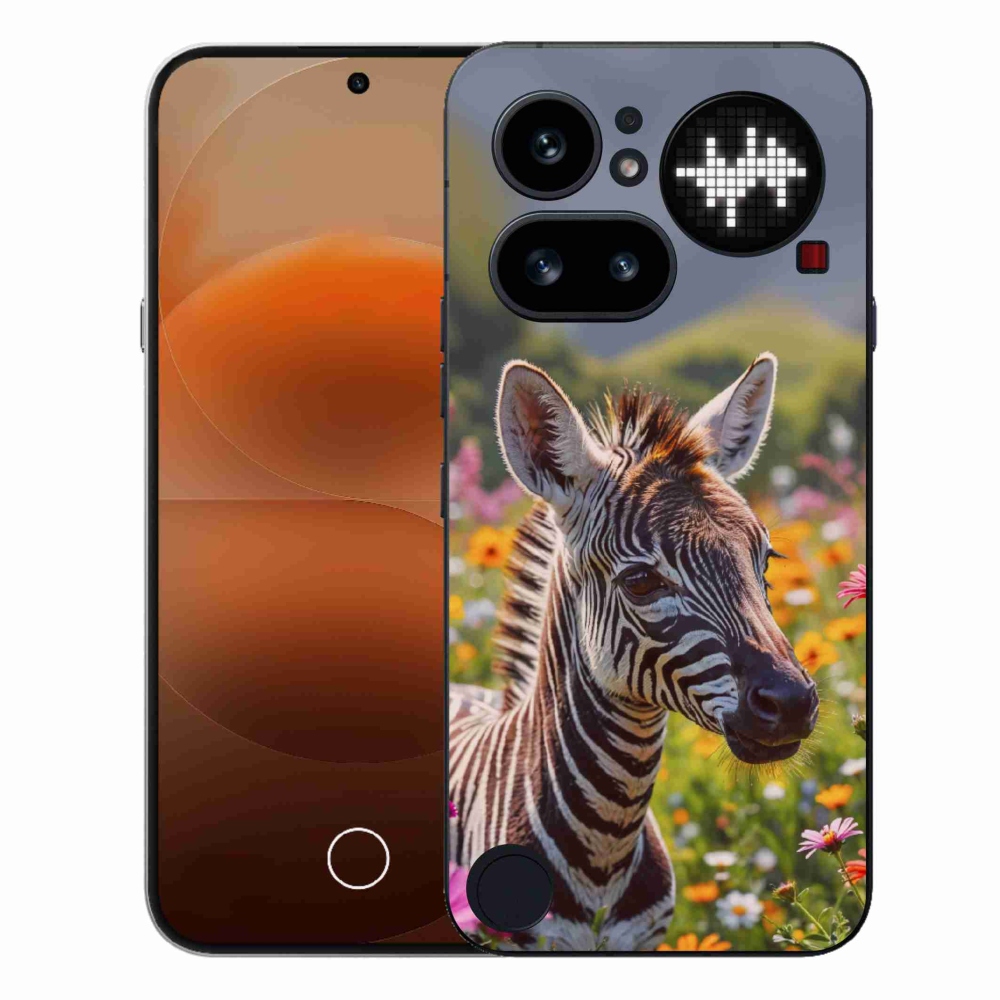 Gelový kryt mmCase na Nothing Phone (4a) - zebra na louce
