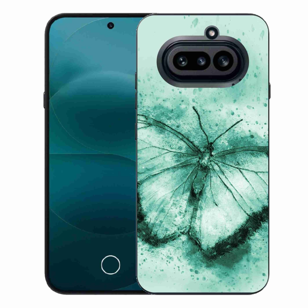 Gelový kryt mmCase na Nothing Phone (4a) - zelený motýl