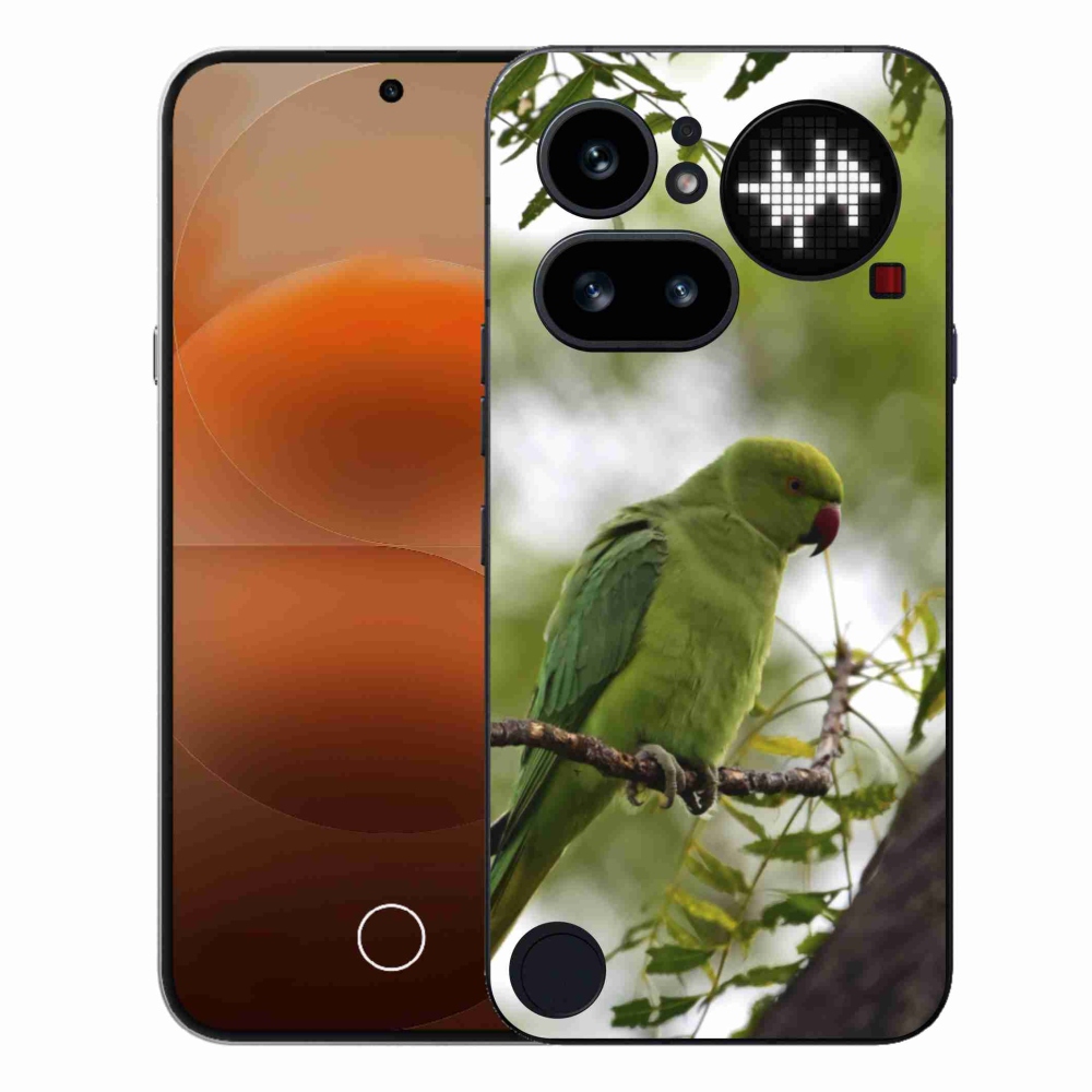 Gelový kryt mmCase na Nothing Phone (4a) - zelený papoušek