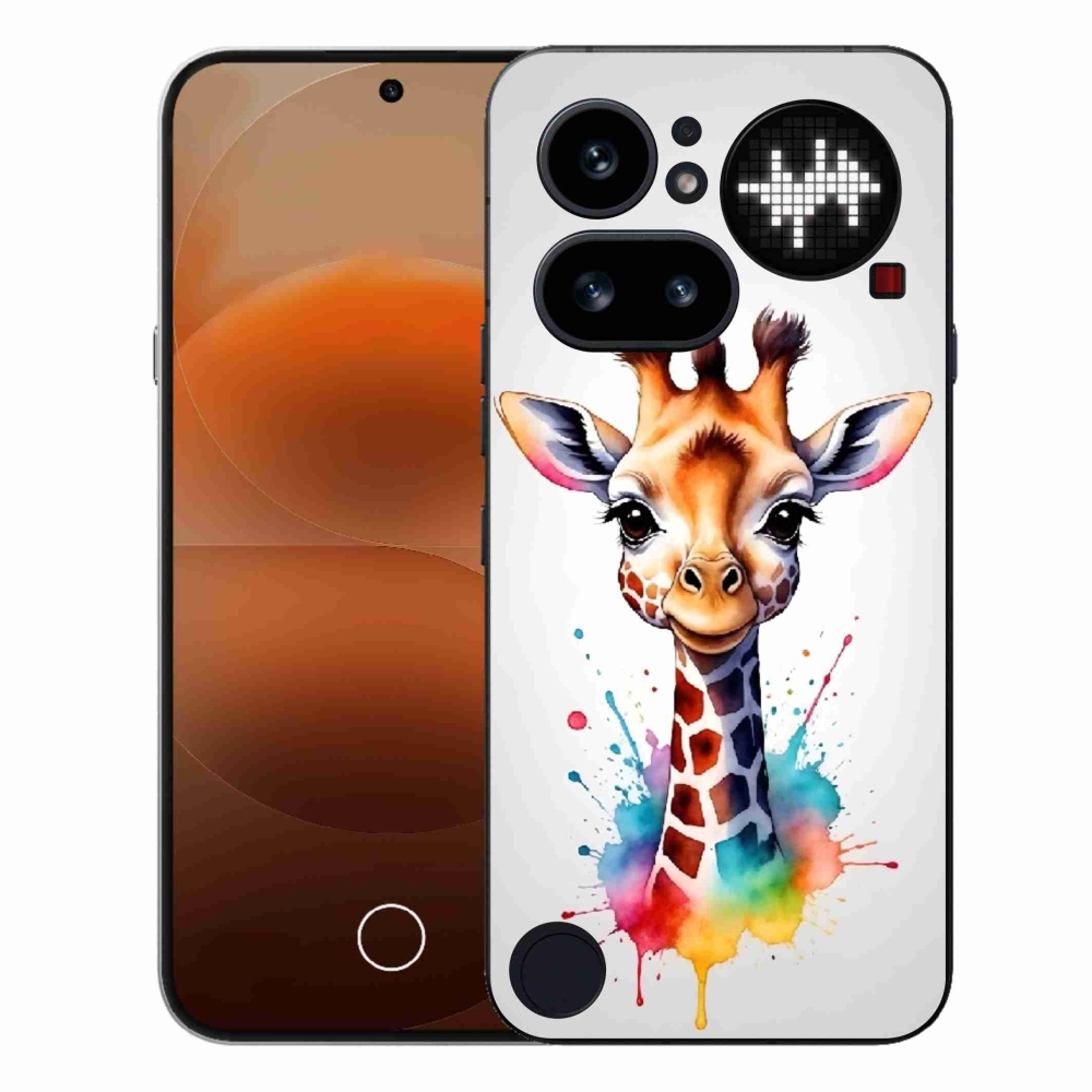 Gelový kryt mmCase na Nothing Phone (4a) - žirafa 1