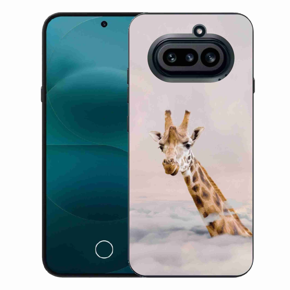 Gelový kryt mmCase na Nothing Phone (4a) - žirafa v oblacích