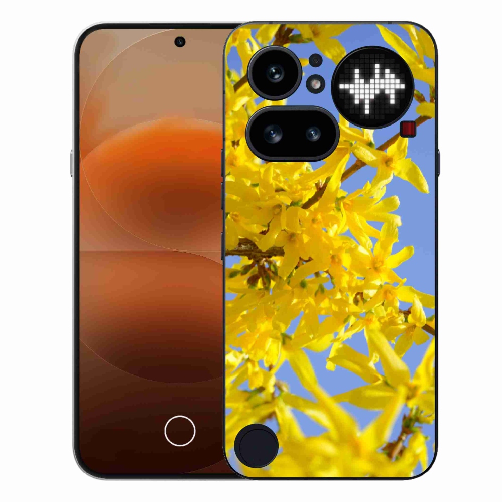 Gelový kryt mmCase na Nothing Phone (4a) - žluté květy