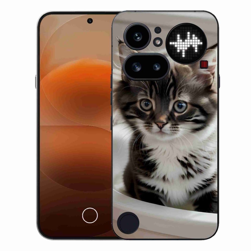 Gelový kryt mmCase na Nothing Phone (4a) - zvědavé kotě