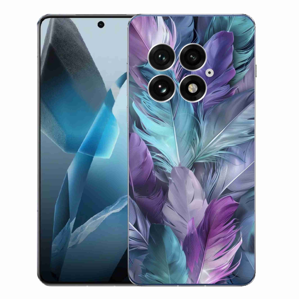 Gelový kryt mmCase na One Plus 13 - barevné peří 2