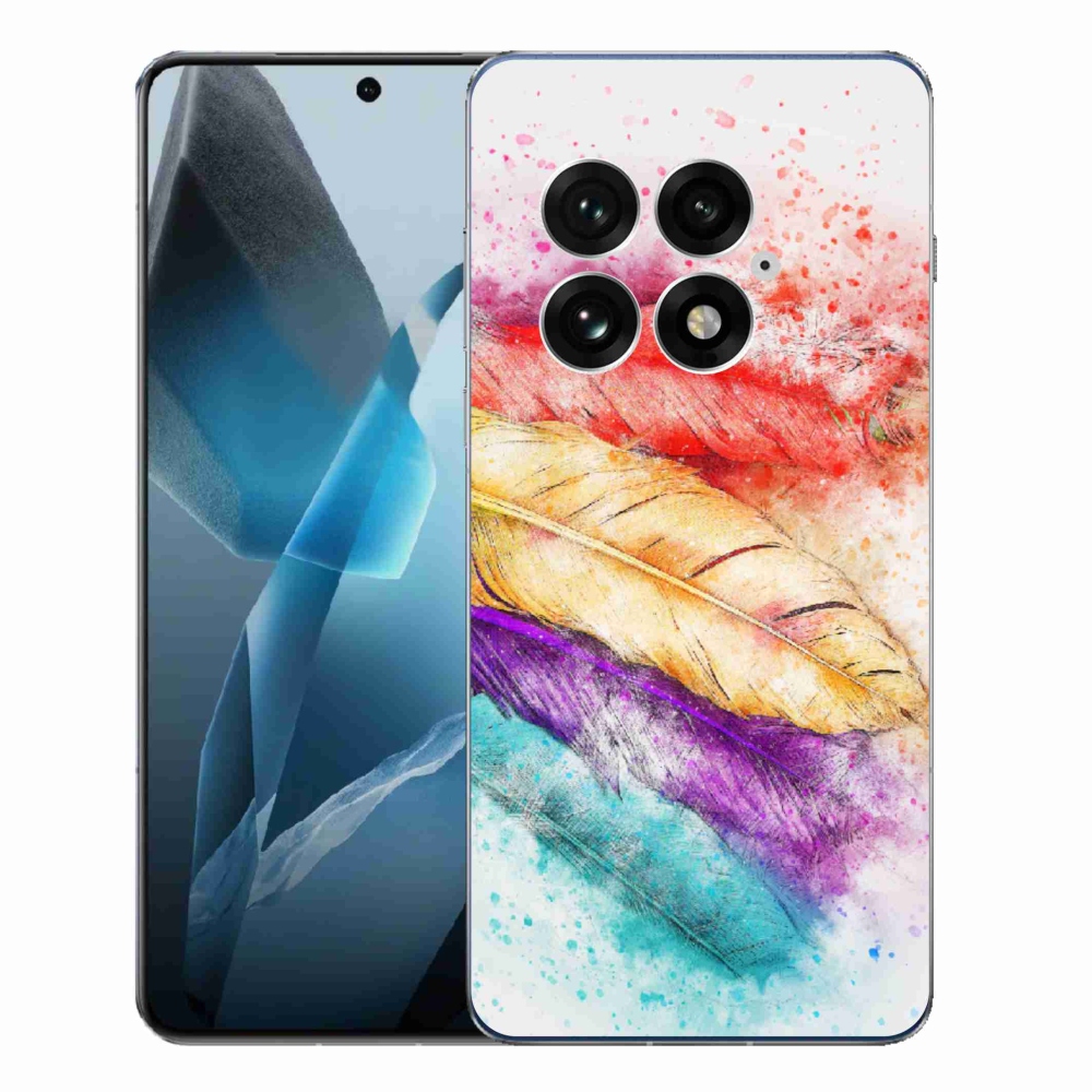 Gelový kryt mmCase na One Plus 13 - barevné peří