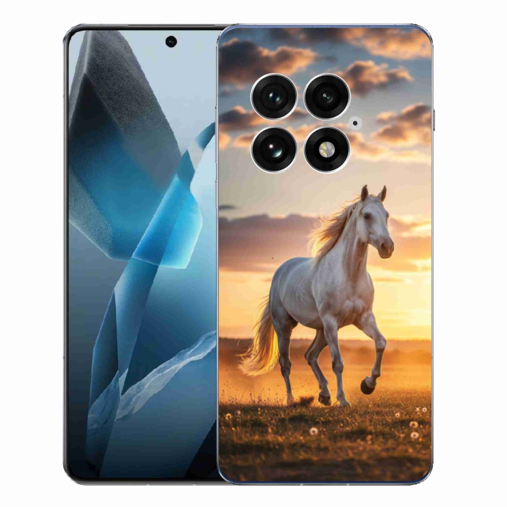 Gelový kryt mmCase na One Plus 13 - běžící bílý kůň 2