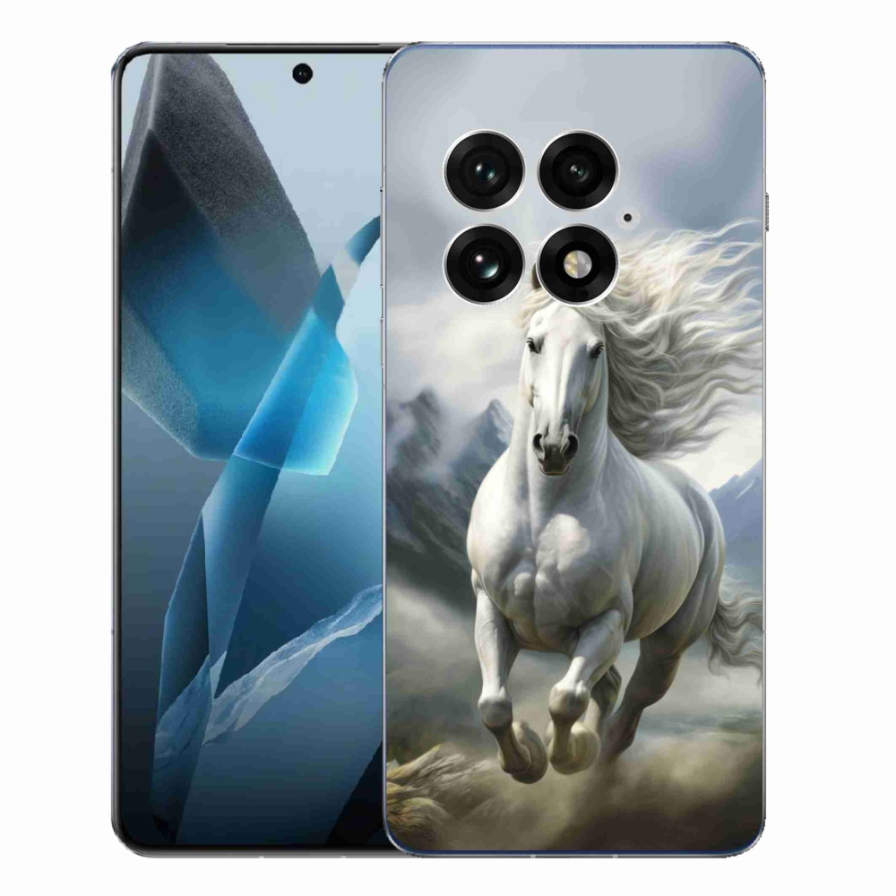 Gelový kryt mmCase na One Plus 13 - běžící bílý kůň 3