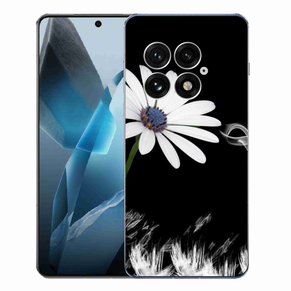 Gelový kryt mmCase na One Plus 13 - bílá květina
