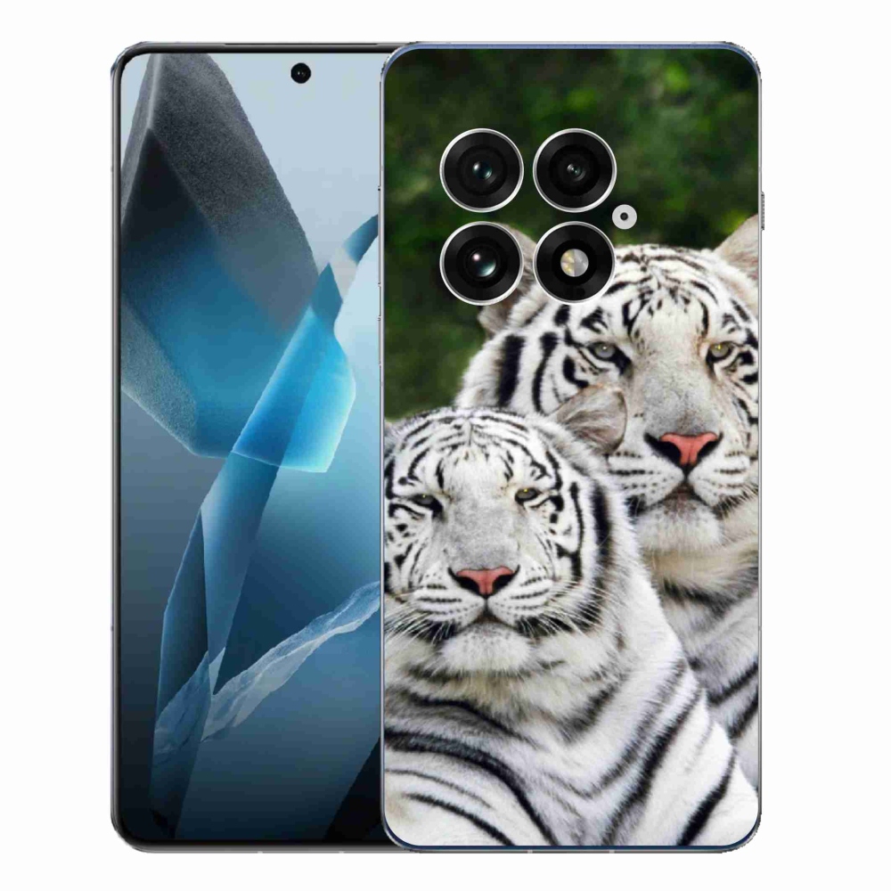 Gelový kryt mmCase na One Plus 13 - bílí tygři