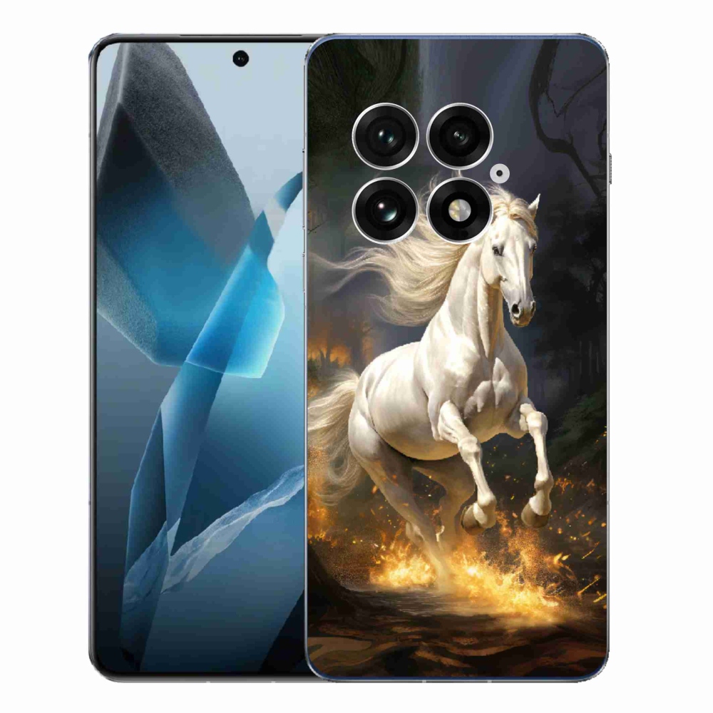 Gelový kryt mmCase na One Plus 13 - bílý kůň 2