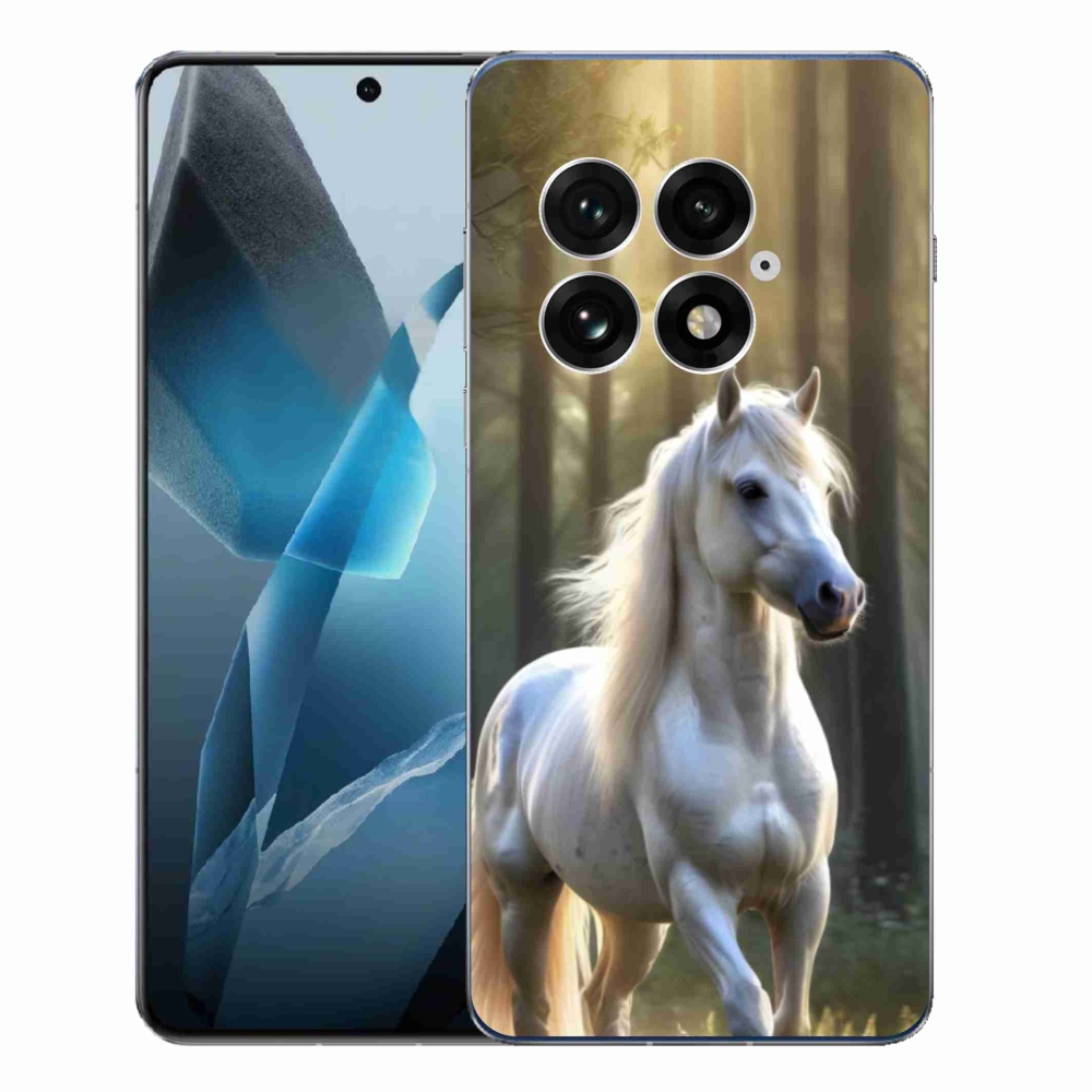 Gelový kryt mmCase na One Plus 13 - bílý kůň 3