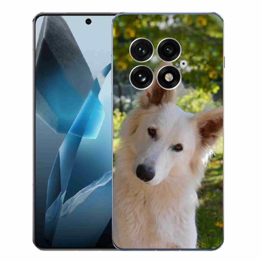 Gelový kryt mmCase na One Plus 13 - bílý švýcarský ovčák 1