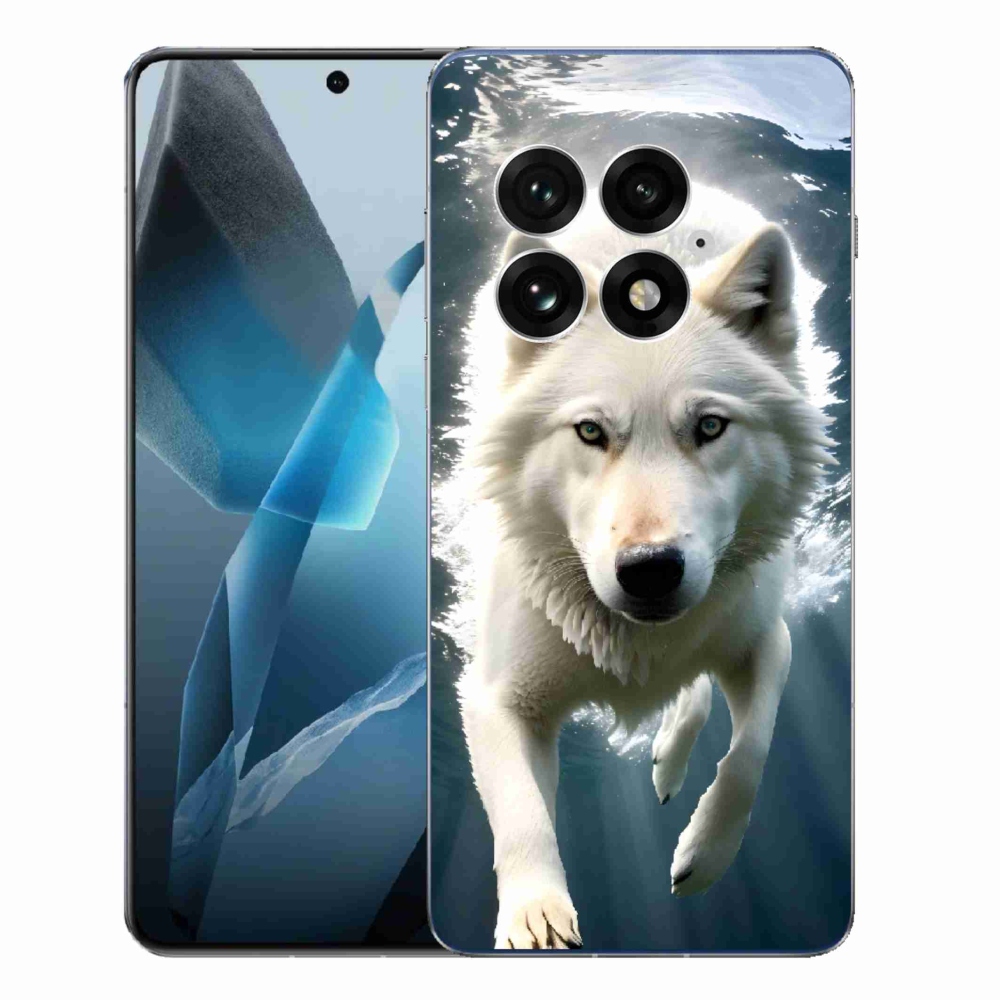 Gelový kryt mmCase na One Plus 13 - bílý vlk