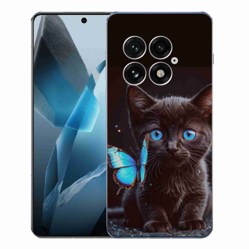 Gelový kryt mmCase na One Plus 13 - černé kotě 3