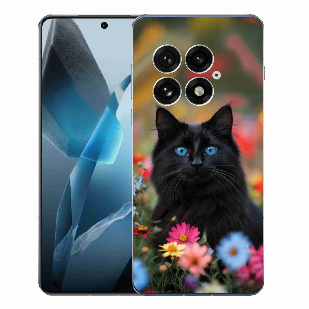 Gelový kryt mmCase na One Plus 13 - černé kotě 4
