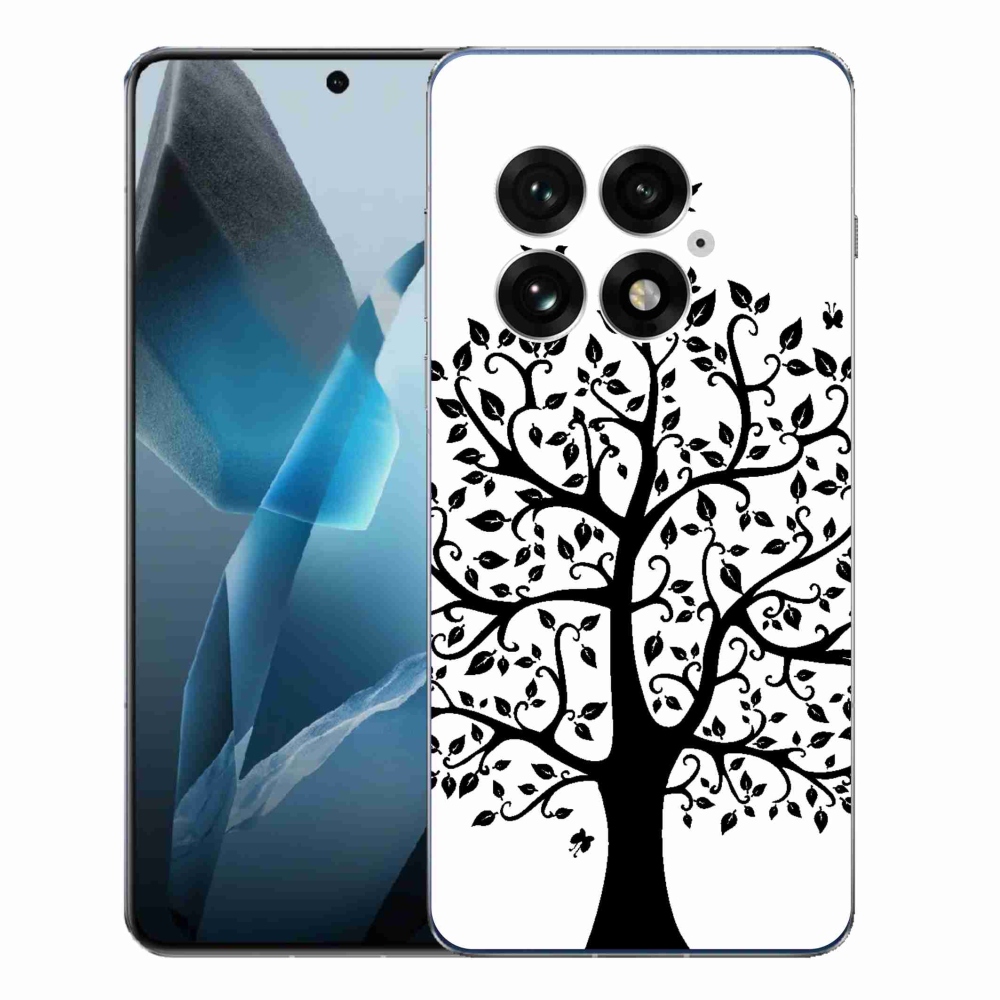 Gelový kryt mmCase na One Plus 13 - černobílý strom
