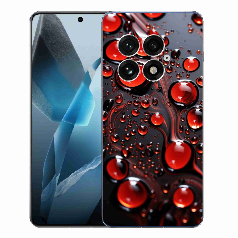 Gelový kryt mmCase na One Plus 13 - červené kapky 2